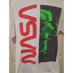 Vintage Nasa Tshirt Worm Logo Astronaut Gildan, L… - image 1